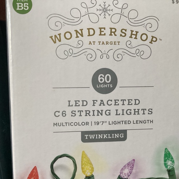 Wondershop Christmas LED Faceted C6 String Multi-Color Twinkling Lights Bundle - Picture 4 of 10